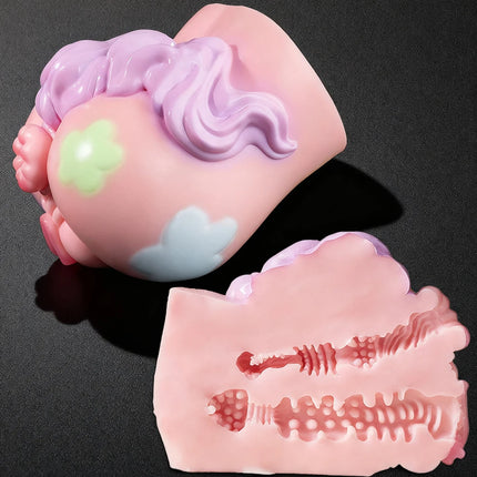 SMMQ Dual Channel Male Masturbator Realistic Tight Vaginal Stroker Soft Silicone Genital Pocket Big Butt Onahole Fantasy Sex Toy