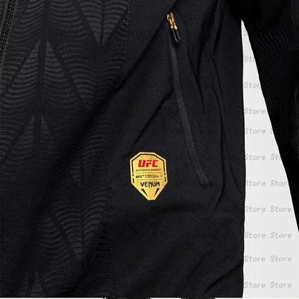 2026 New Men's UFC Zenith Black/Gold Authentic Fighting Night Champion Full Zipper Hoodie 3D Outdoor Extreme Sports Large Top6XL