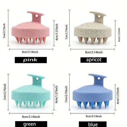 1PC Silicone Shampoo Brush Head for Scalp Massage Hair Washing Comb Bath Shower Body Massage Tool Hairdressing Salon Accessory