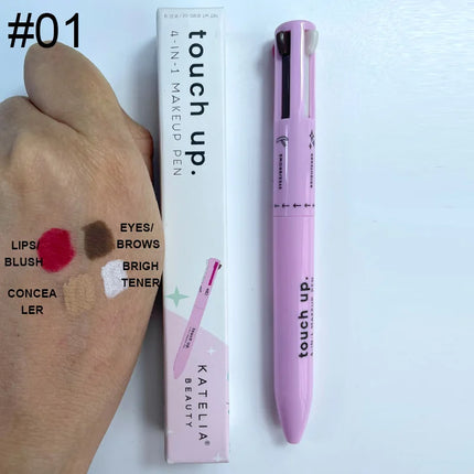 4 in 1 Long-lasting Vegan Makeup Pen Face Eye Makeup Beauty Pencil Eyebrow Eyeliner Lip Liner Highlighter Pen