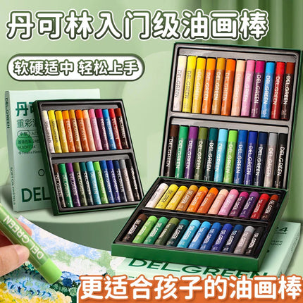 DELGREEN Artist Soft Oil Pastel Set Professional Painting Drawing Graffiti Art Crayons Washable Non Toxic 24/36/48/72 Colors