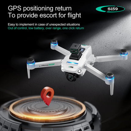 GPS Brushless Drone Dual Camera 5G Transmission 2KM Range Optical Flow Hover Intelligent Follow Drop Resistant Aerial RC Drone