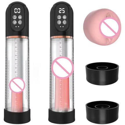 Electric Penis Pump IPX7 Waterproof Suction Penis Extender Dick Enlarger Vacuum Penis Enlargement Masturbator for Men Sex Toys