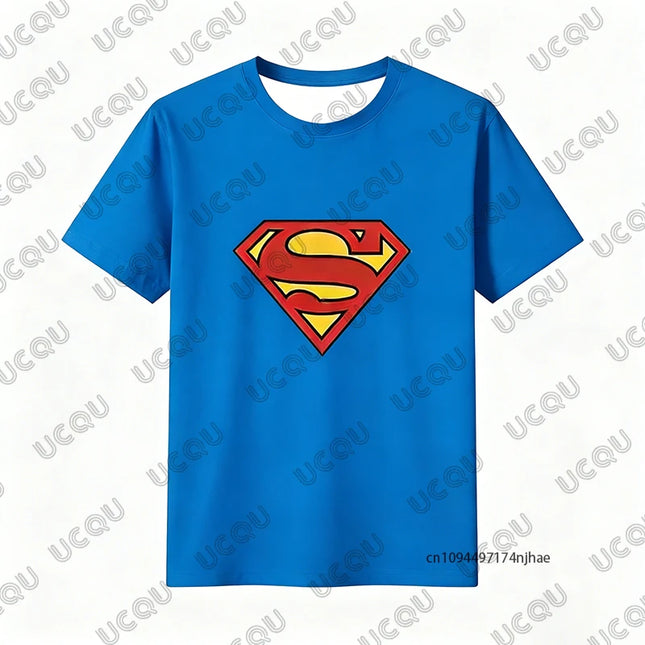 Men's Trousers Tracksuit Batman & Superman Print Tshirt+Pajamas Pant Set Couple Casual Suit Oversize Clothes 2 Piece Outfits