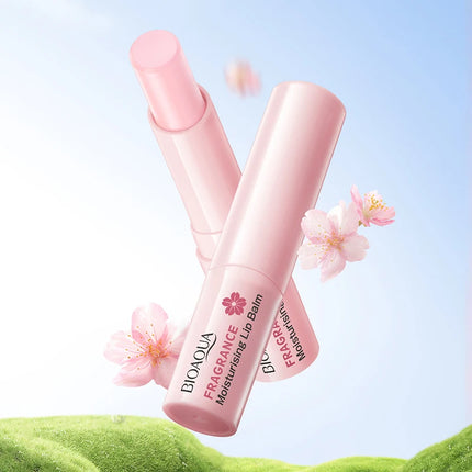 BIOAOUA Sakura Moisturizing Lip Balm Lasting Moisturizing Lipstick Temperature Change Color Lip Care 1/2Pcs