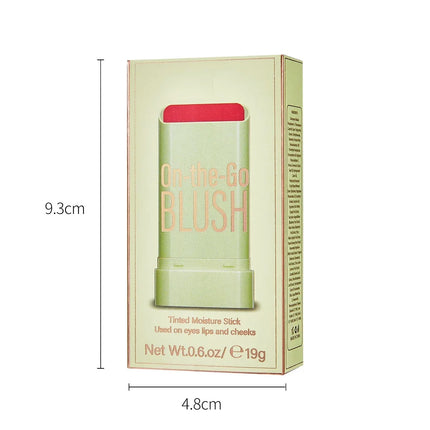 Multi-function Blush Stick Natural Cheek Face Rouge Blusher Cream Lasting High Color Rendering Brightening Skin Tone Waterproof