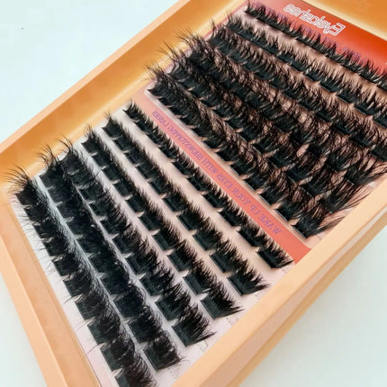 60D-200D 8D Fluffy Russian D Curl Dramatic Lash Extensions 0.07mm Cluster Lashes 8-16mm Mixed Length DIY Lashes