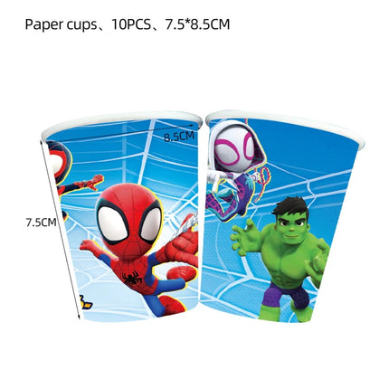 Spidey And His Amazing Friends Happy Birthday Party Decorations SpiderMan Theme Balloons Supplies Tablecloth Tableware Kids Gift