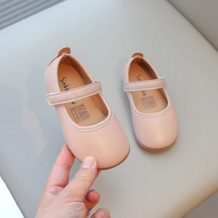 Girls Simple Leather Flat Shoes Fashion Princess Sweet Kids Flats Children Mary Janes for Wedding Party Classic Style Elegant