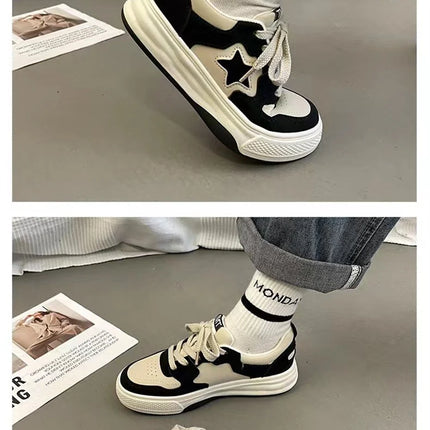 Fashion Casual Star Sport Loafers Women Chunky Sneaker Outdoor Comfort Soft Bottom Anti-slip Board Loafers Athletic Shoes