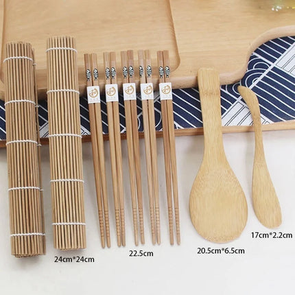 9Pcs/Set DIY Sushi Maker Rice Mold Kitchen Making Tool Kit Molds Cooking Tools Onigiri Mould Bento Home Accessories Gadgets