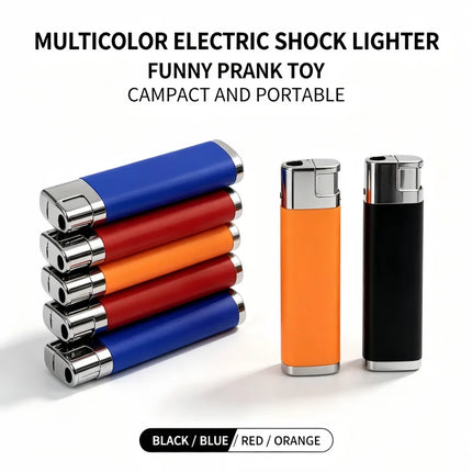 Novelty Prank Toy Lighter Shape Joke Gadget Harmless Mild Shock Trick Prop for April Fool Party Prank Gift Multi Color Optional