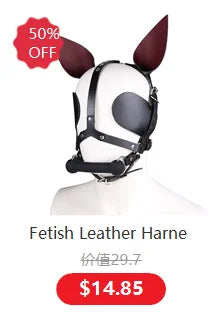 Exotic Accessories of Leather Bondage Fetish Eye Mask Sex Toys for Women Couples Bdsm Cosplay Blindfold Erotic Flirting Costumes
