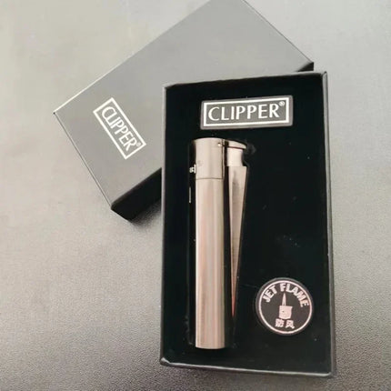 New Clipper Spades A Metal Fireless Butane Gas Jet Torch Lighter Portable Grinding Wheel Flint Inflatable Lighter Men's Gift