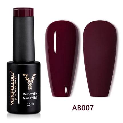 YOKEFELLOW 10ml Jelly Nude Gel Nail Polish High Quality Translucent Pink Nail Gel Varnish Soak Off UV Gel Polish Long Lasting