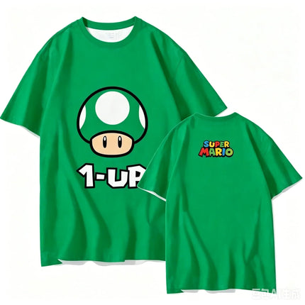 2026 Summer Princess Peach Retro Cosplay T-shirt Men's Oversized Short-sleeved Family Unisex 3D Printed Children's Sports Shirt