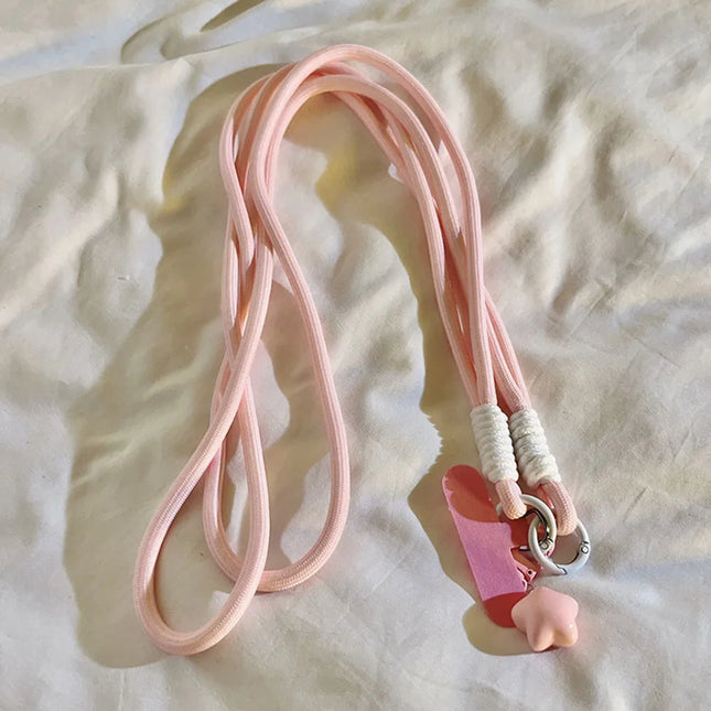 Coloful Lanyard Crossbody Shoulder Straps Keychain Key Ring Braided Rope with High Quality Replacement Patch for Accessories