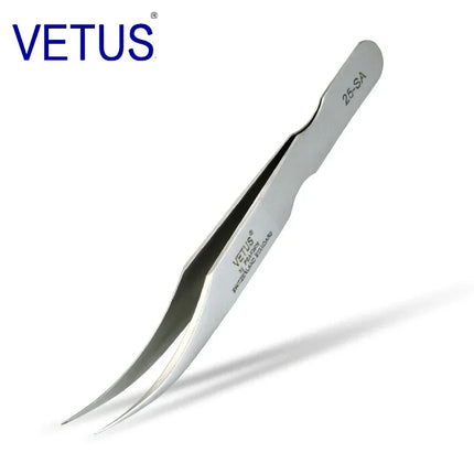 VETUS Original 32-SA Tweezers Hyperfine High Precision Non-magnetic Anti-acid Pincers Eyelash Grafting Manicure ESD Forceps