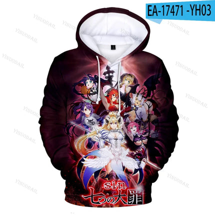 Meliodas The Seven Deadly Sins Hoodie Sweatshirt Anime Figures Kids Cosplay Costumes Sudaderas Para Hombres Boys Christmas Gifts