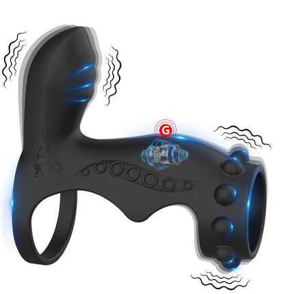 Vibration Lock Ring Time Delay Ring Male Silicone Penis Lock Ring G spot Stimulation Adult Sex Toys for Couples Fun Games