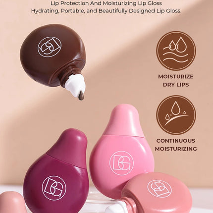 BEAUTY GLAZED 4Color Lipgloss Lip Oil Teens Moisturizing Lipstick Lip Balm High Shine And Lip Gloss Long-Lasting Dry Lip Care