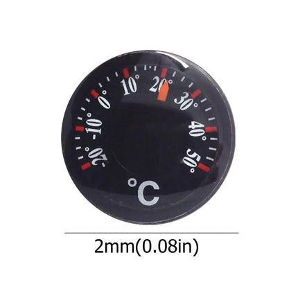 Practical Mini Circular Thermometer Plastic Waterproof Dial Thermometer 20mm Scale Measurement High Accuracy Thermometer Office