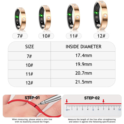 2025 Smart Ring Women Men Super narrow 6.3mm Heart Rate Health Stress measurement Monitor IP68 Waterproof Fashion Sports Rings