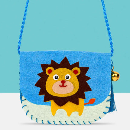 DIY Shoulder Bag Non-woven Fabric Sewing Kits for Kids Handmade Needle Thread Splicing Crossbody Purse Girls Birthday Gifts