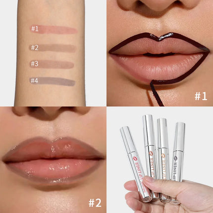 Waterproof Lip Liner Peel Off Tattoo Lipgloss Waterproof Long Lasting Matte Lip Tint Brown Contour Tear-off Lips Stain Cosmetics