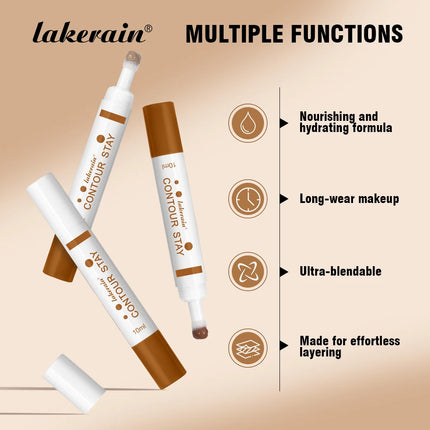 6 Colors Liquid Contour Long Wear Bronzer Cream Contour Makeup Long Lasting Nourishing Hydrating Face Contour 6 Colors