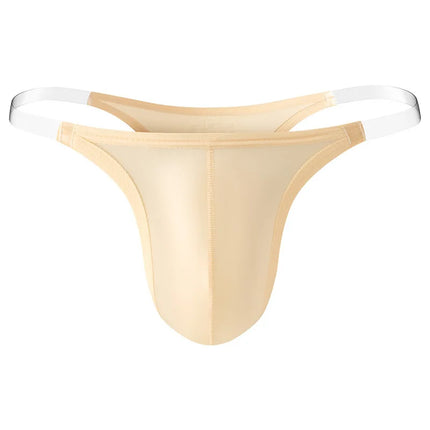 Men's Thongs String Invisible Transparent Pvc Waisted Pouch Panties High Fork Sexy Low Waist Seamless Erotic Bikini Underwear