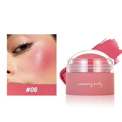 Soft Blush Cream, Single Color Palette for Young Girls, Peach Orange Blush, Rouge Nude Makeup, Multi-purpose Lipstick and Blush
