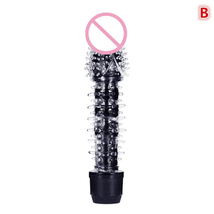 New G Spot Stimulator Vibrator Women Realistic Jelly Vibrating Dildo With Thorn Dragon Beard Small Bald Vibrator Wand Adult Toys