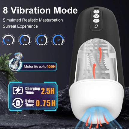 Automatic sucking airplane cup 8 frequency display penis masturbator male vibration masturbation cup male sex toy adult sex toys
