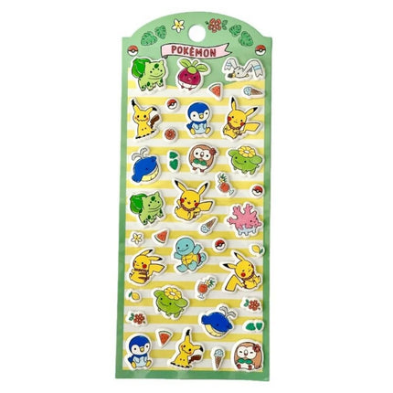Genuine Pokemon Pikachu Squirtle 3D Stickers Cartoon Planner Decor Decal For Water Mug Phone Ipad Helmet Decor Decals Girls Gift