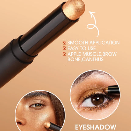 1PC Waterproof Pearlescent Eyeshadow Pencil Stick 6 Colors Lasting Glitter Shimmer Eye Shadow Highlighter Pen Eyes Makeup Tools