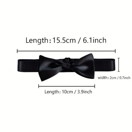 Sexy Bow Crotchless Thong Men's Hollow Lingerie Panties with Bow Collar Set Tuxedo Waiter Server G-String Costume Cosplay Outfit