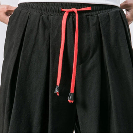 FGKKS New Oversize Men Loose Harem Pants Autumn Chinese Overweight Sweatpants Cotton Quality Casual Brand Trousers Male