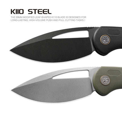 Petrified Fish PFP13 Folding Knives edc Tool K110 Steel Blade Knife on Bearing G10 Handle Lightweight Pocketknives Hunting