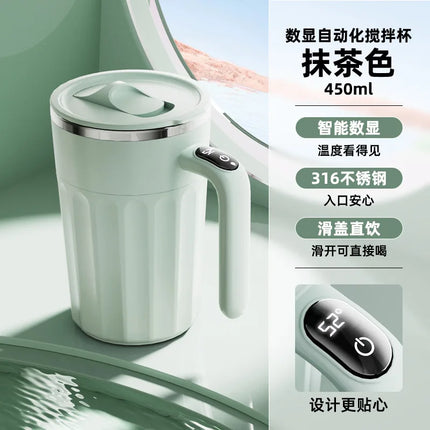 400ML Automatic Stirring Cup Rechargeable Coffee Electric Mixer 316 Stainless Steel Rotating Mug Milk Magnetic Mixing Cup   USB