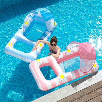 1PC Set of Striped Pool Floats  Inflatable Pool Floaties Raftst Floating Chair Water Floaties for Swimming Pool