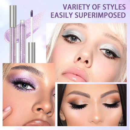 12 Colors Glitter Diamond Liquid Eyeshadow Set Sparkly Long Lasting Waterproof Shiny High Pigmented Brighten Makeup Cosmetics