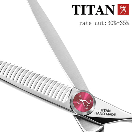TITAN Professional Hairdresser Scissors Barber Scissors Hair Cutting Thinning Set of 5.5/6.0/6.5/7.0 Inch Japan 440C Steel