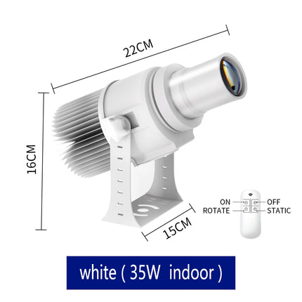 Custom Led HD Gobo Logo Projector Indoor Outdoor Ip67 Waterproof Rotating Advertising Image Projection Light For Floor Wedding