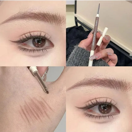 1PC Waterproof Double-Ended Eyebrow Pencil Ultra Fine Eyebrow Pencil Sweat-proof Long Lasting Professional Eye Makeup Cosmetics