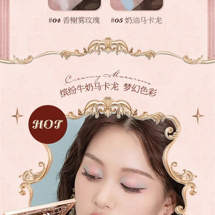 Flower Knows Series Shell Strawberry Angel Moonlight Mermaid Jewel Eyeshadow Palette 5 Colors Pearlescent Mashed Potatoes
