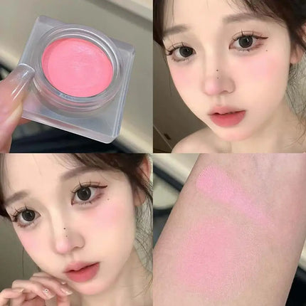 Monochrome Powder Blusher Cream Brightening Whitening Purple Lip and Cheek Dual-use Matte Natural Blush Tint Palette