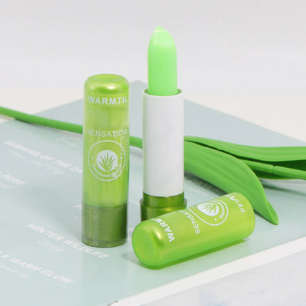 12Pcs/Set Aloe Extract Lip Balm, Color-Changing Lip Balm, Long-Lasting and Moisturizing Lipstick for Festival Gift