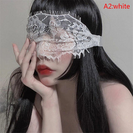 Sexy Black Lace Masquerade Mask Women Halloween Costume Party Rabbit Bunny Ears Lace Eye Mask Black 1pcs
