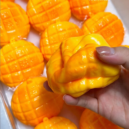 Homemade Pineapple Bun Squishy Squeeze Fidget Toys Soft Bread Building Block Filling Stress Ball Toys Sensory Anti Stress Toy